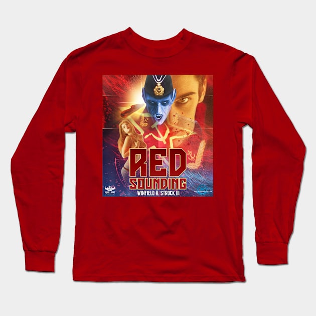 Red Sounding Long Sleeve T-Shirt by Plasmafire Graphics
